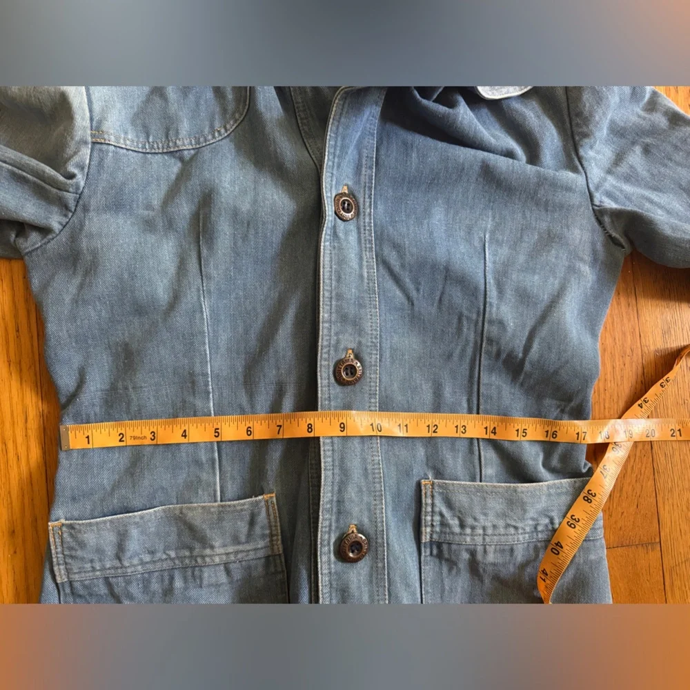 70s Vintage Brittania Mid Wash Denim Dress - Picture 5 of 10